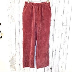 Vintage 80s rose corduroy baggy style pants L